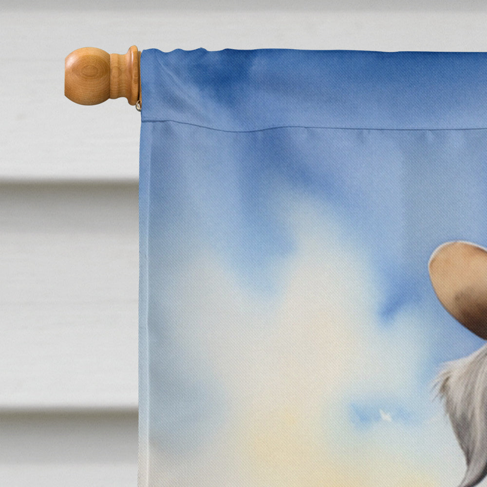 Irish Wolfhound Cowboy Welcome House Flag