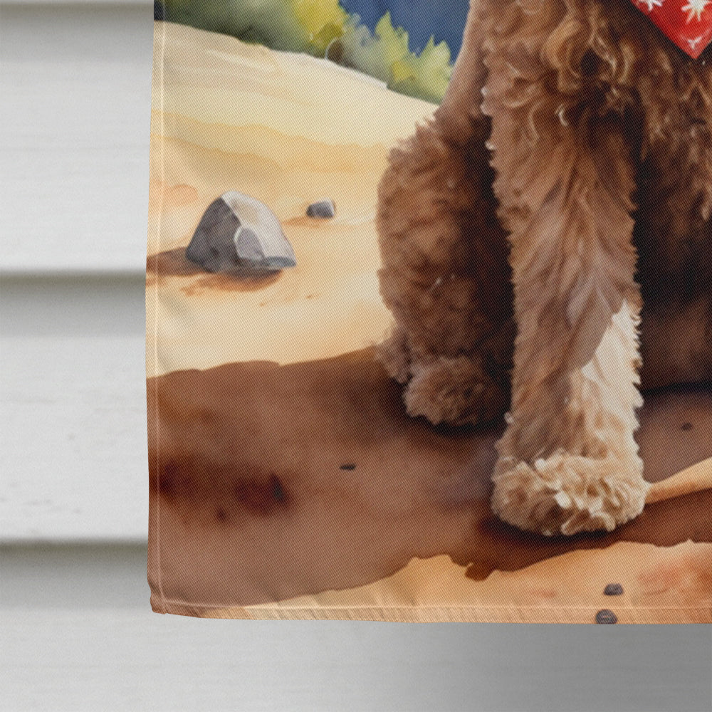 Labradoodle Cowboy Welcome House Flag