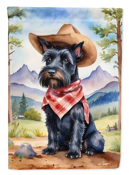 Scottish Terrier Cowboy Welcome House Flag