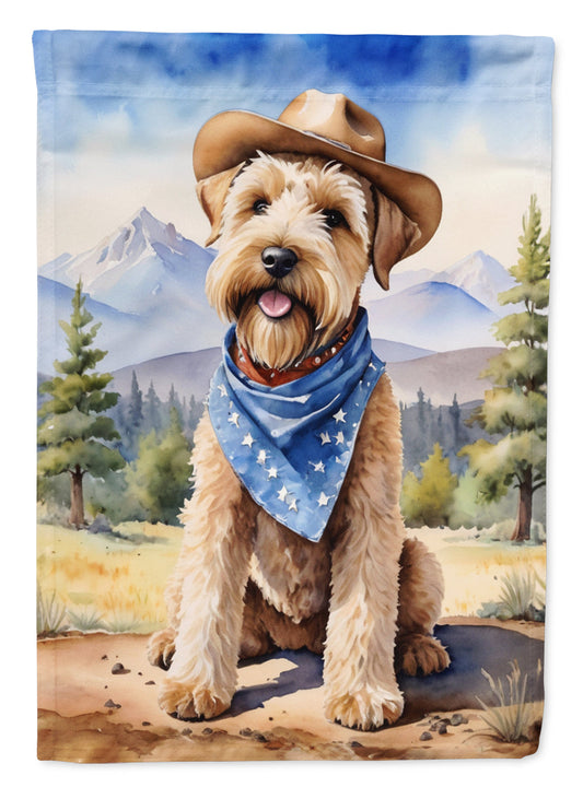 Wheaten Terrier Cowboy Welcome House Flag