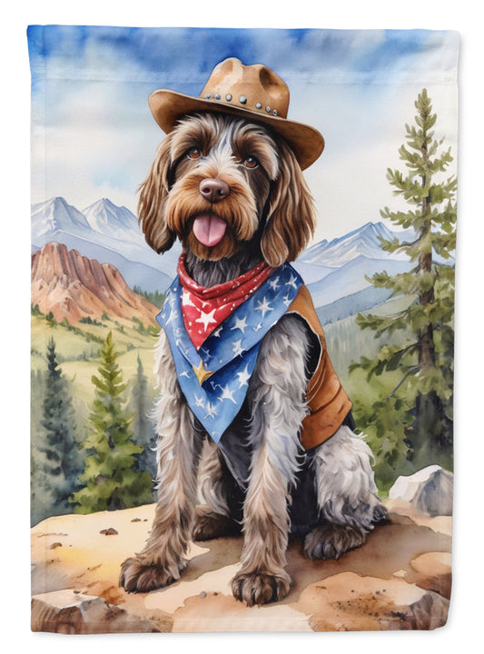 Wirehaired Pointing Griffon Cowboy Welcome House Flag