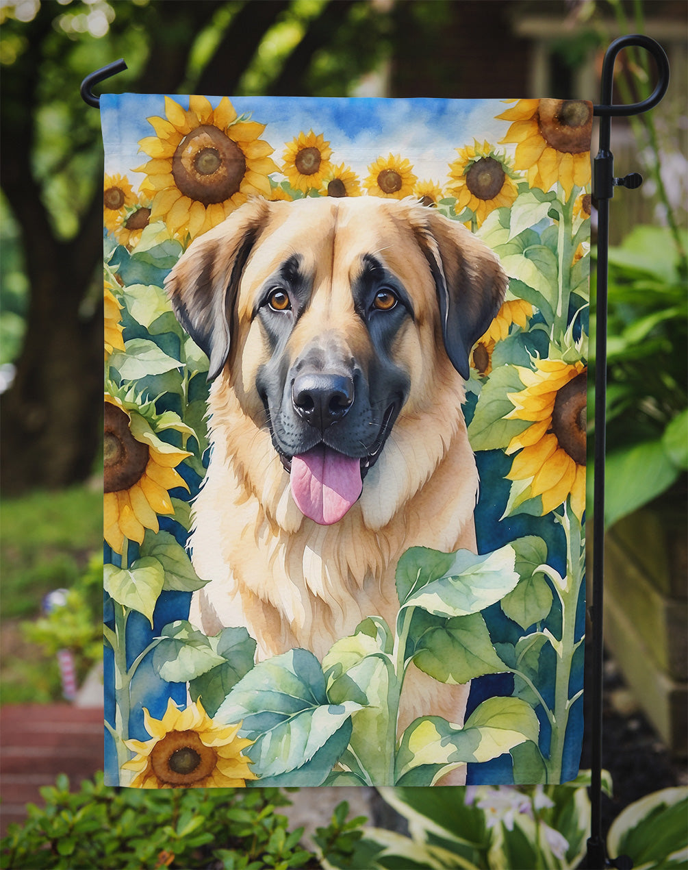 Anatolian Shepherd in Sunflowers Garden Flag – Bright Dog-Themed Yard Decor