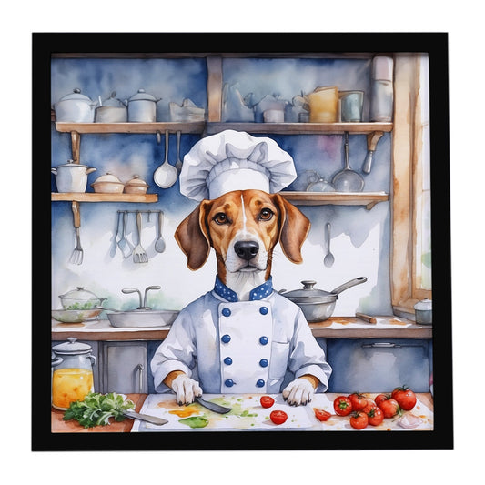 American Foxhound The Chef Framed Metal Print