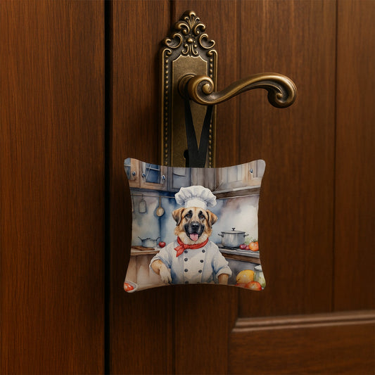 Anatolian Shepherd The Chef Hanging Square Fabric Ornament 3.5 × 3.5