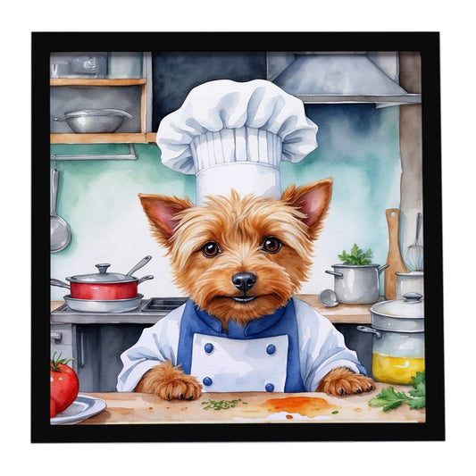 Australian Terrier The Chef Framed Metal Print