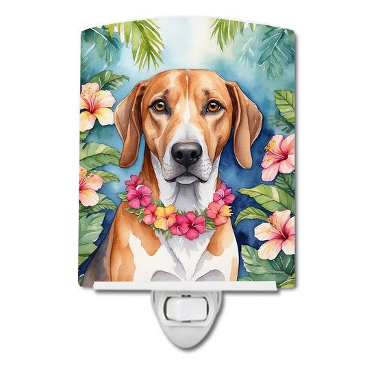 American Foxhound Luau Ceramic Night Light