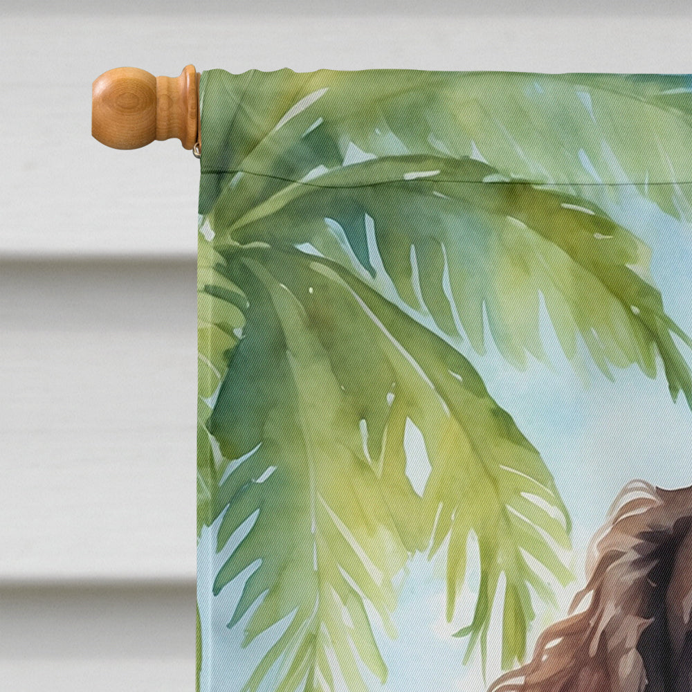 American Water Spaniel Luau House Flag