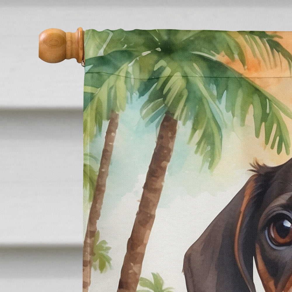 Dachshund Luau House Flag