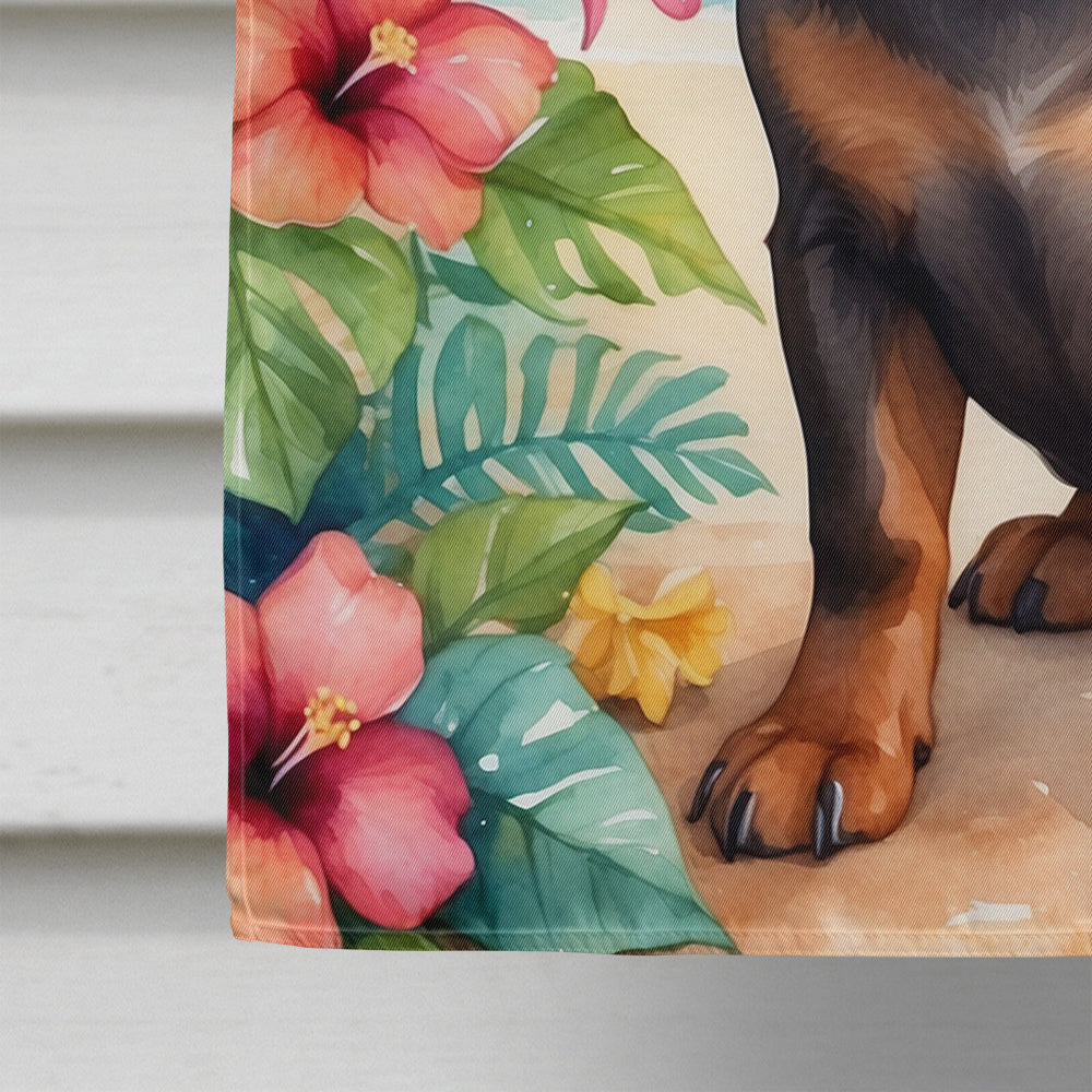 Dachshund Luau House Flag