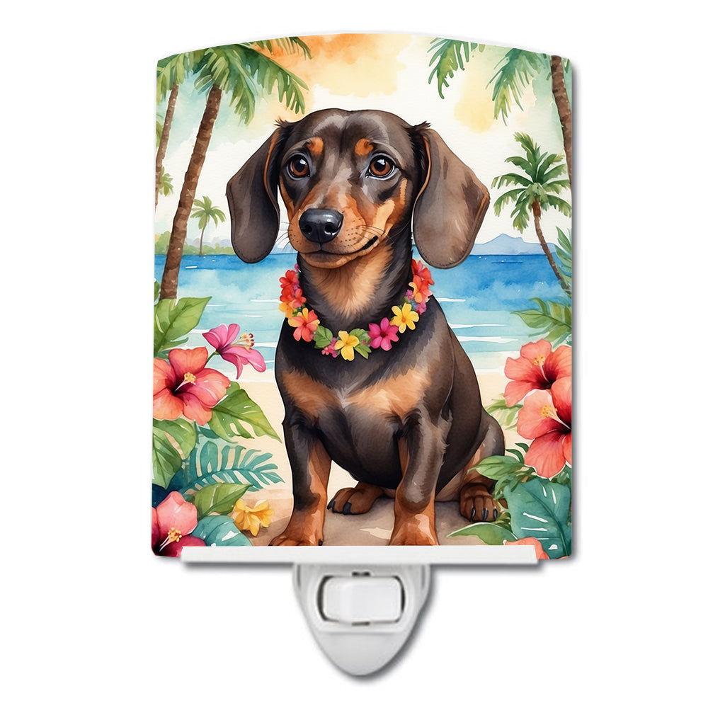 Dachshund Luau Ceramic Night Light