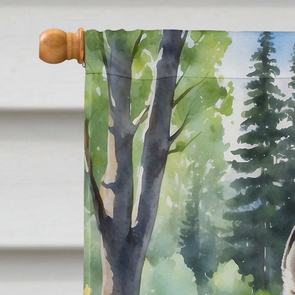 Alaskan Malamute Spring Path House Flag