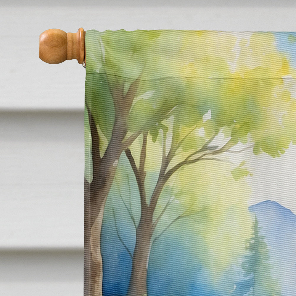 American Bulldog Spring Path House Flag