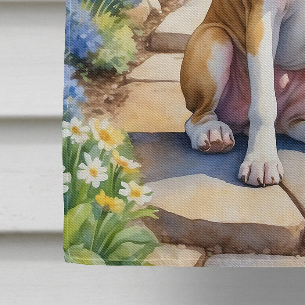 American Bulldog Spring Path House Flag