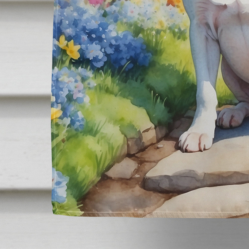 American Bulldog Spring Path House Flag
