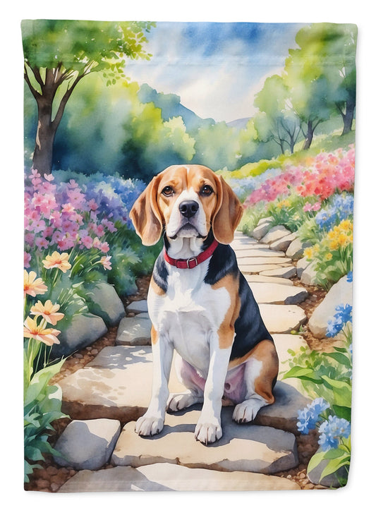 Beagle Spring Garden Path Flag  – Dog-Themed Floral Outdoor Decor