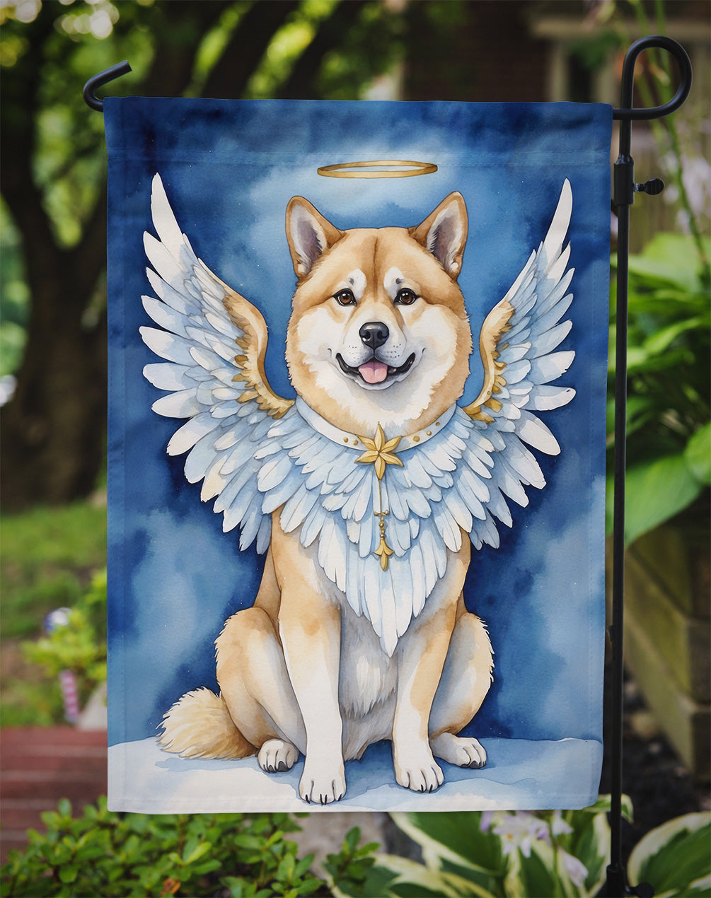 Akita My Angel Garden Flag – Memorial or Christmas Dog Angel Decor