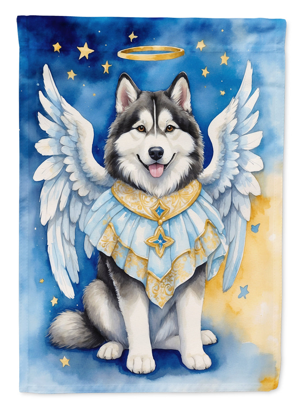 Alaskan Malamute My Angel Garden Flag – Memorial or Christmas Dog Angel Decor