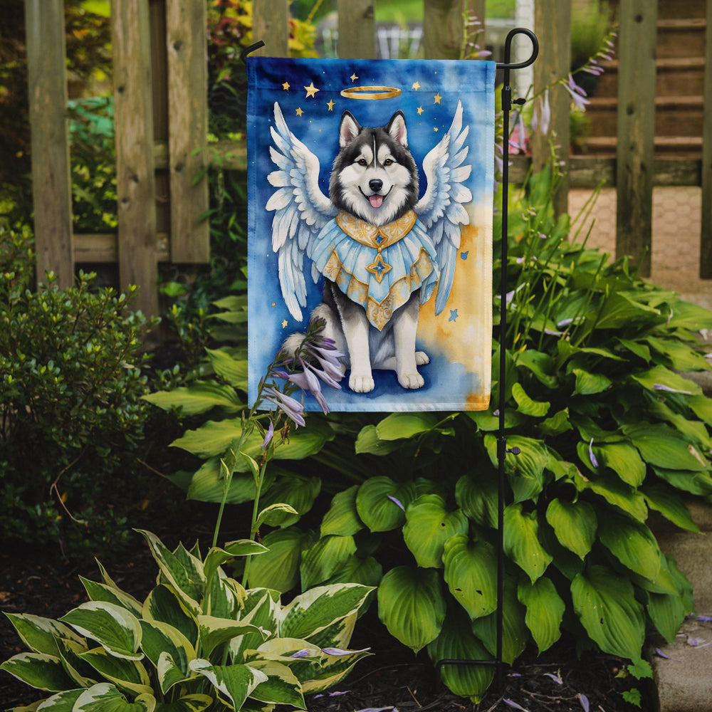 Alaskan Malamute My Angel Garden Flag – Memorial or Christmas Dog Angel Decor
