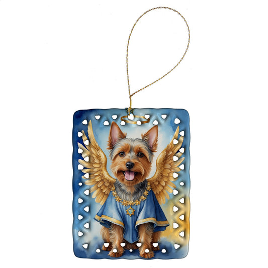Australian Terrier My Angel Porcelain Ornament