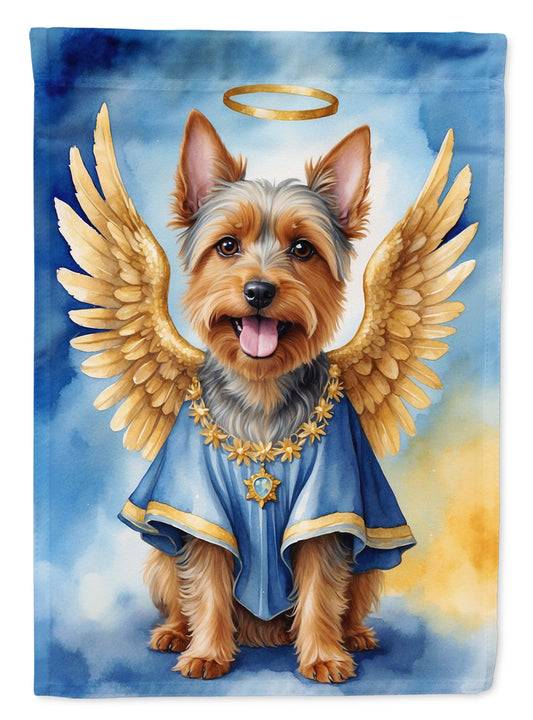 Australian Terrier My Angel Garden Flag – Memorial or Christmas Dog Angel Decor