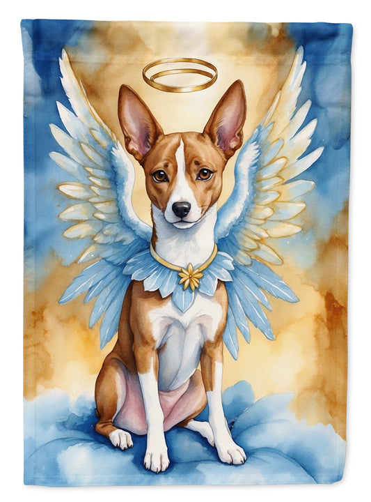Basenji My Angel Garden Flag – Memorial or Christmas Dog Angel Decor