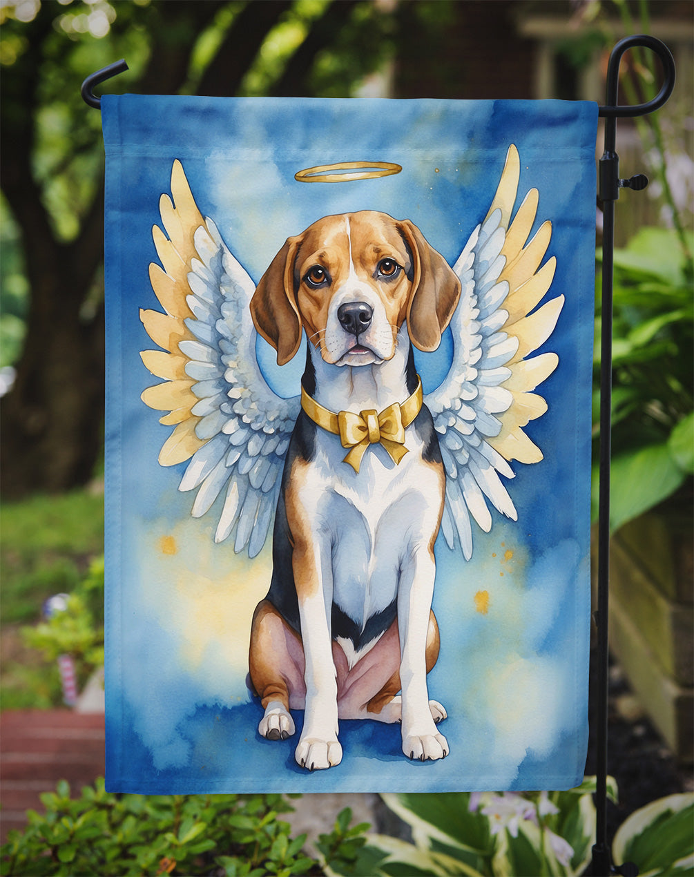 Beagle My Angel Garden Flag – Memorial or Christmas Dog Angel Decor
