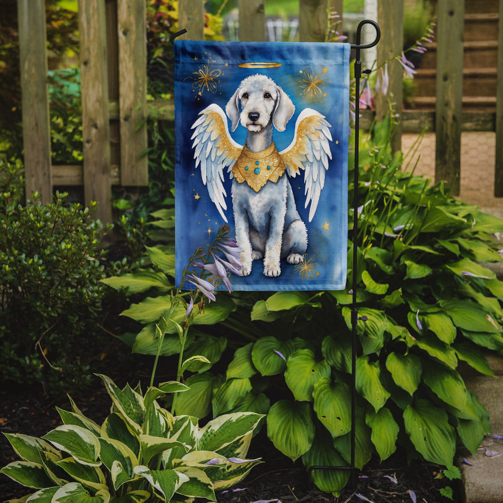 Bedlington Terrier My Angel Garden Flag – Memorial or Christmas Dog Angel Decor