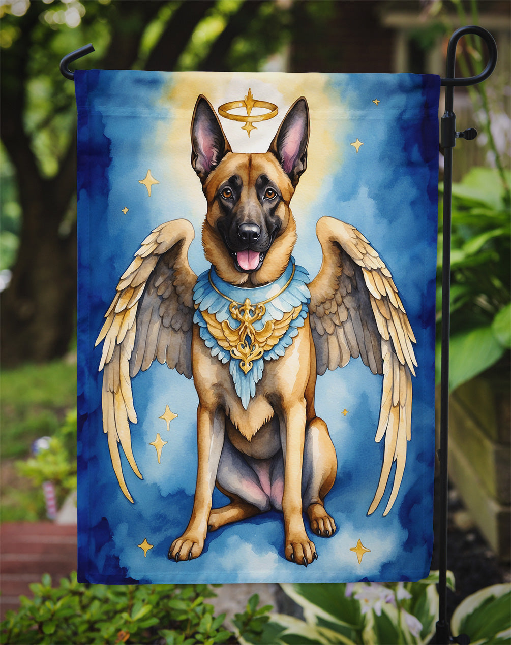 Belgian Malinois My Angel Garden Flag – Memorial or Christmas Dog Angel Decor