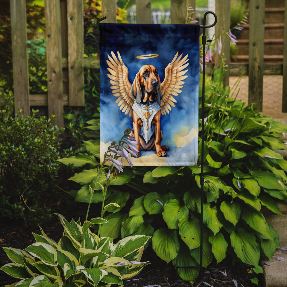 Bloodhound My Angel Garden Flag – Memorial or Christmas Dog Angel Decor