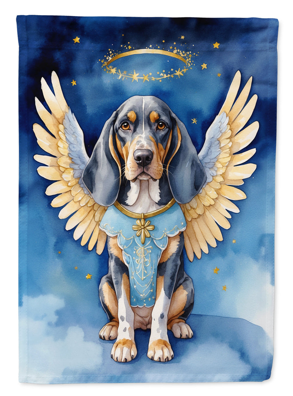 Bluetick Coonhound My Angel Garden Flag – Memorial or Christmas Dog Angel Decor