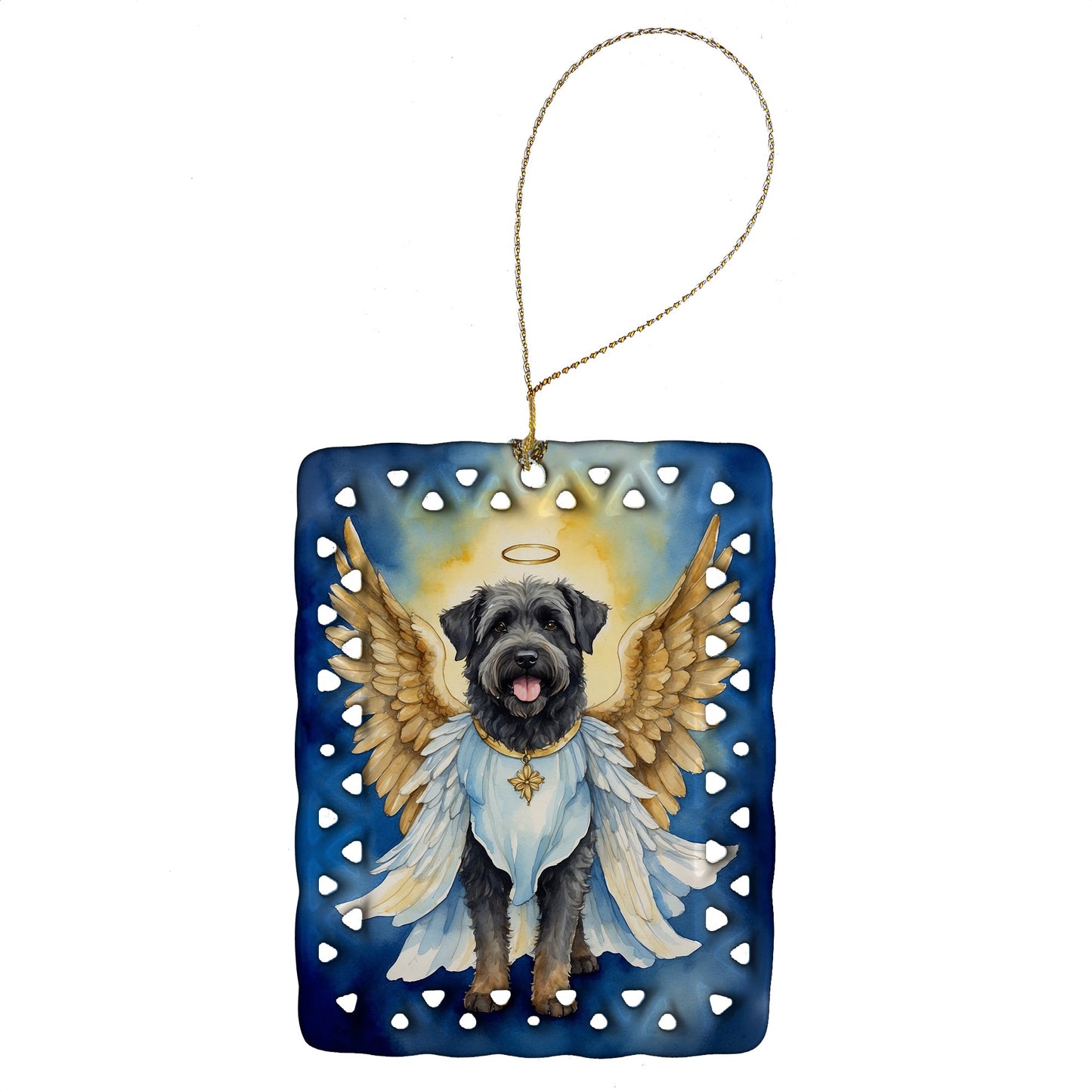 Bouvier des Flandres My Angel Porcelain Ornament