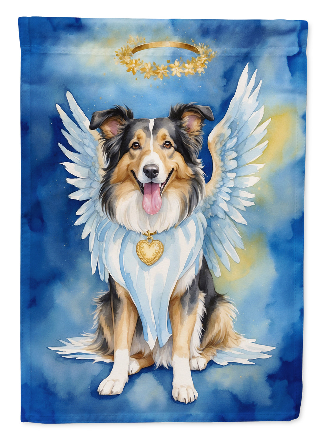 Collie My Angel House Flag
