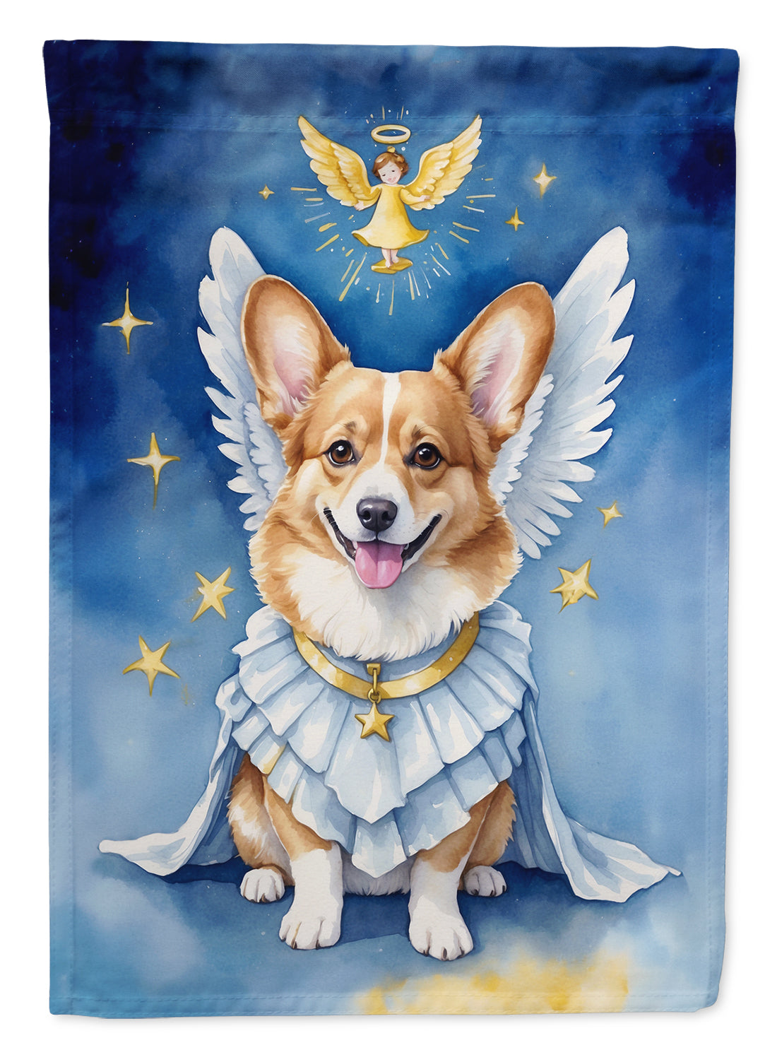 Corgi My Angel House Flag