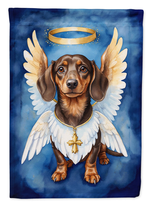 Dachshund My Angel Garden Flag – Memorial or Christmas Dog Angel Decor