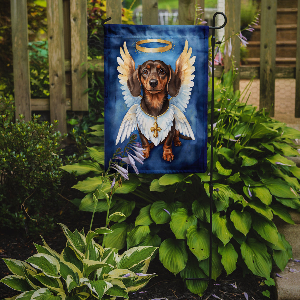 Dachshund My Angel Garden Flag – Memorial or Christmas Dog Angel Decor