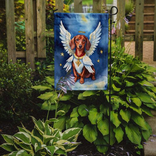 Dachshund My Angel Garden Flag – Memorial or Christmas Dog Angel Decor