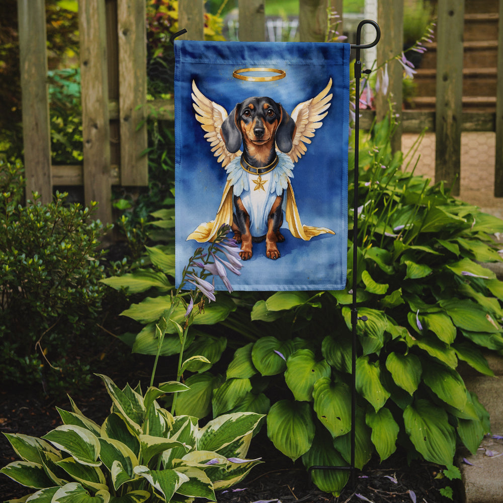 Dachshund My Angel Garden Flag – Memorial or Christmas Dog Angel Decor DAC6989GF