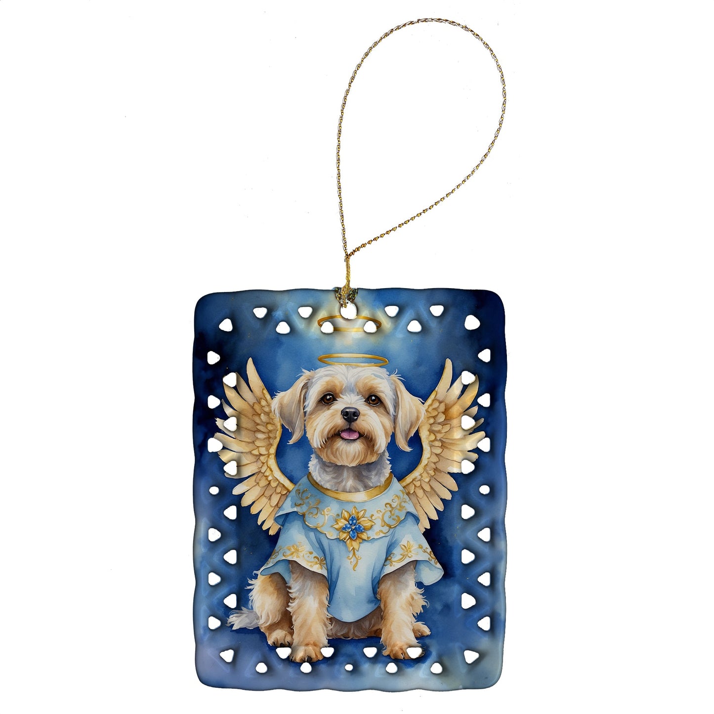 Dandie Dinmont Terrier My Angel Porcelain Ornament