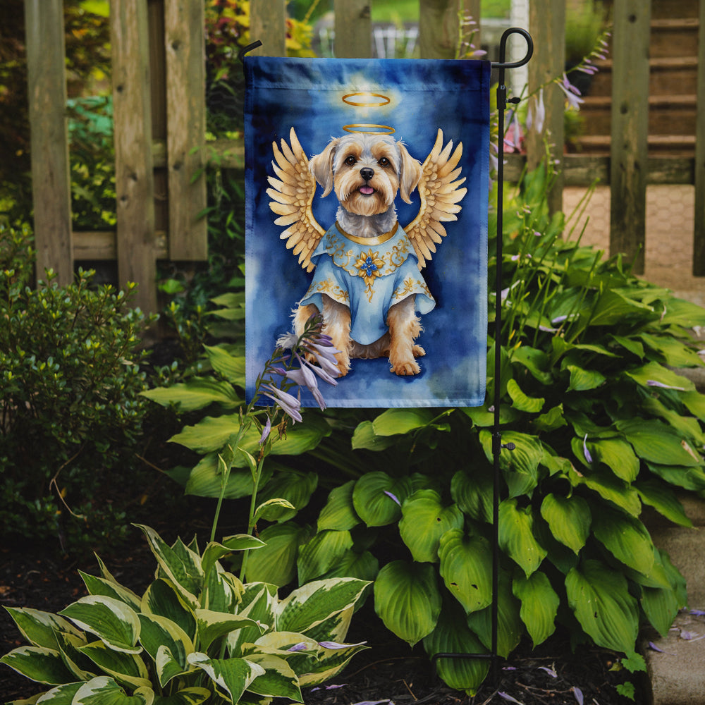Dandie Dinmont Terrier My Angel Garden Flag – Memorial or Christmas Dog Angel Decor