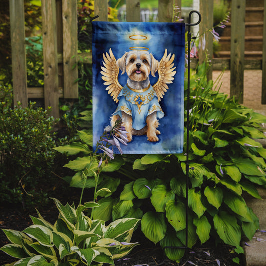 Dandie Dinmont Terrier My Angel Garden Flag – Memorial or Christmas Dog Angel Decor