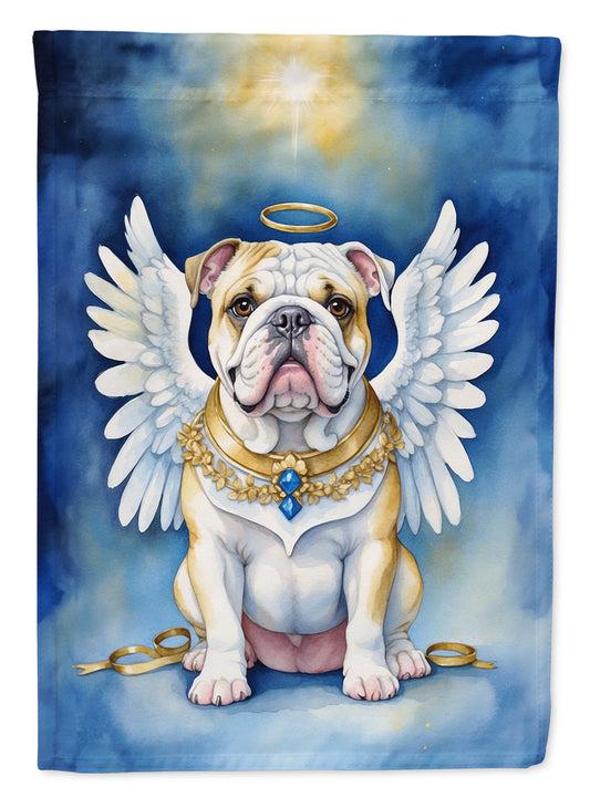 English Bulldog My Angel Garden Flag – Memorial or Christmas Dog Angel Decor