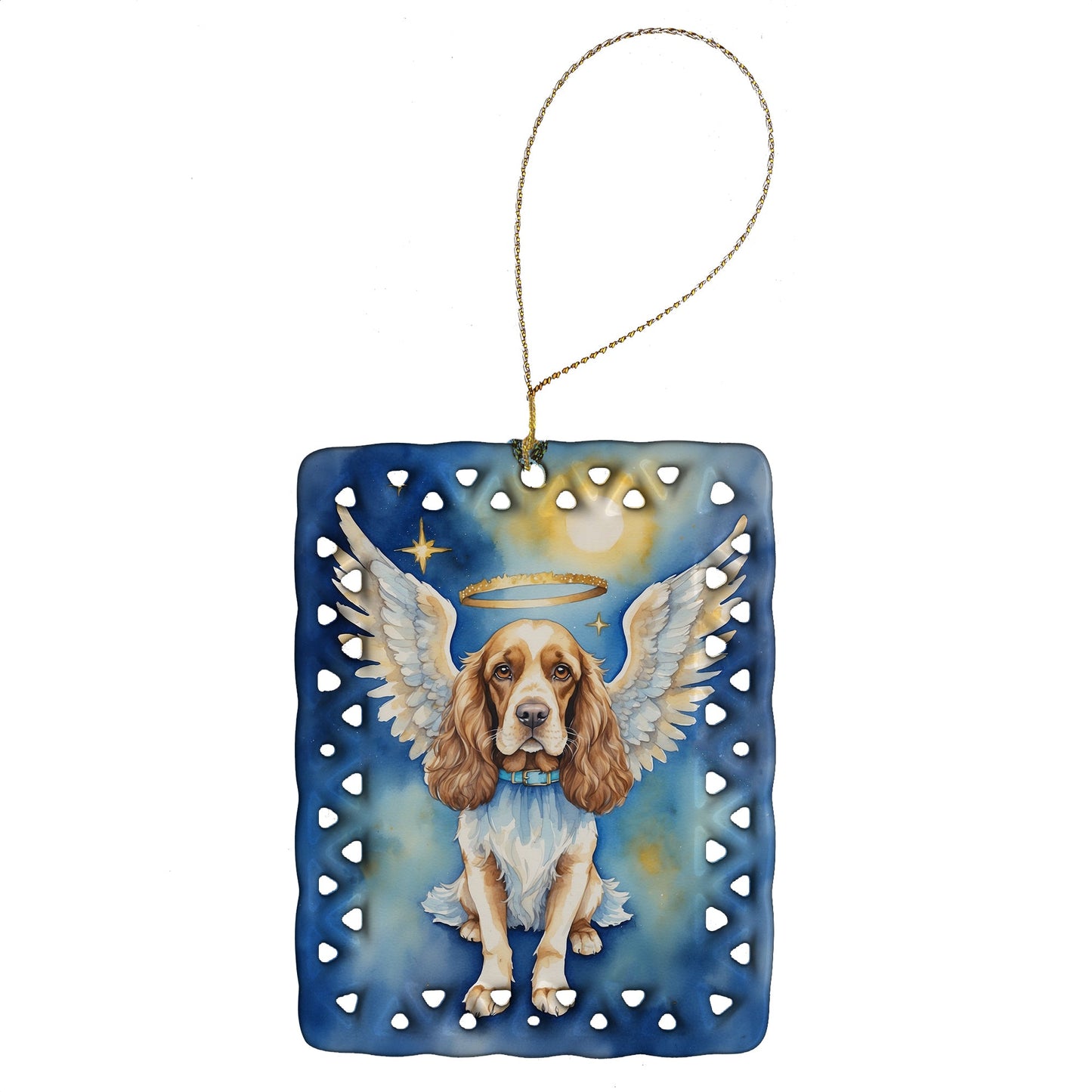 English Cocker Spaniel My Angel Porcelain Ornament
