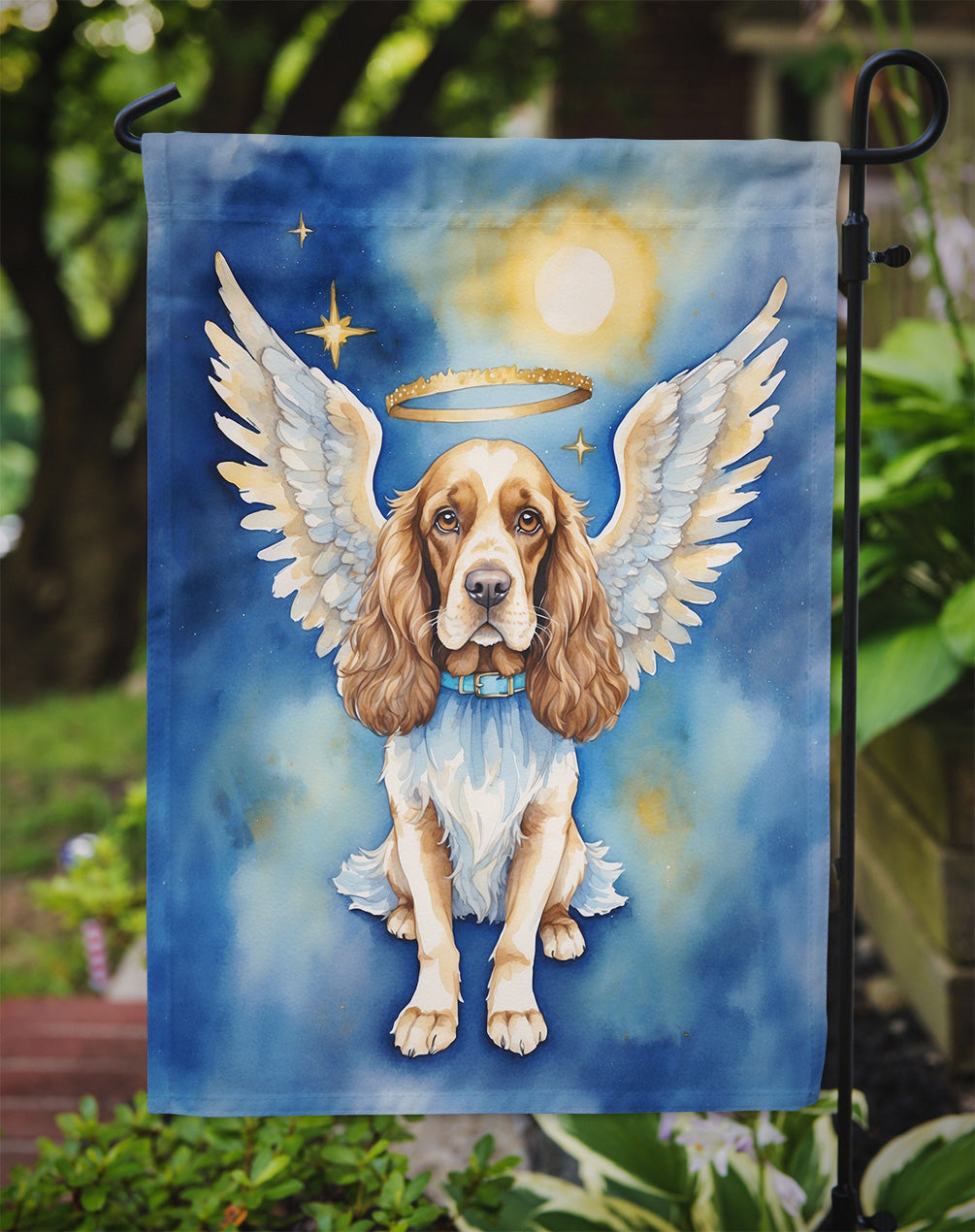 English Cocker Spaniel My Angel Garden Flag – Memorial or Christmas Dog Angel Decor