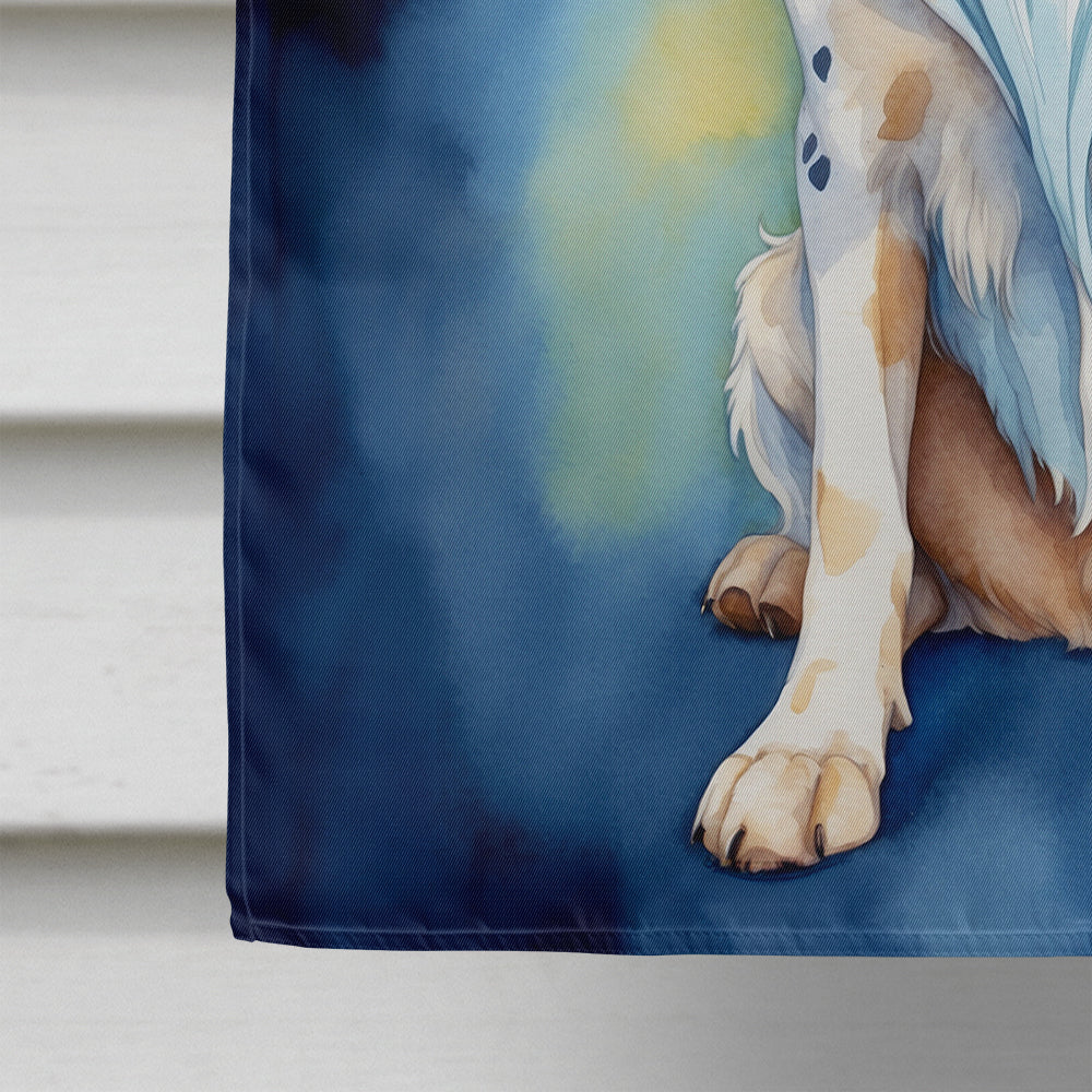 English Setter My Angel House Flag
