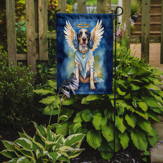 English Setter My Angel Garden Flag – Memorial or Christmas Dog Angel Decor