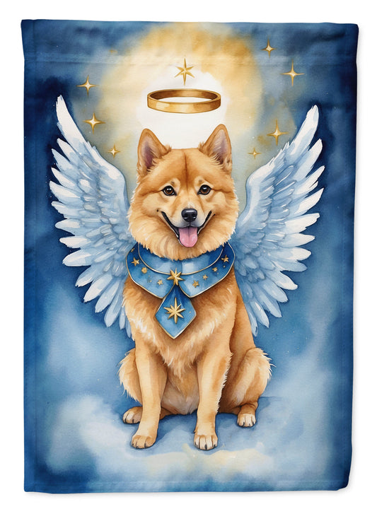 Finnish Spitz My Angel Garden Flag – Memorial or Christmas Dog Angel Decor