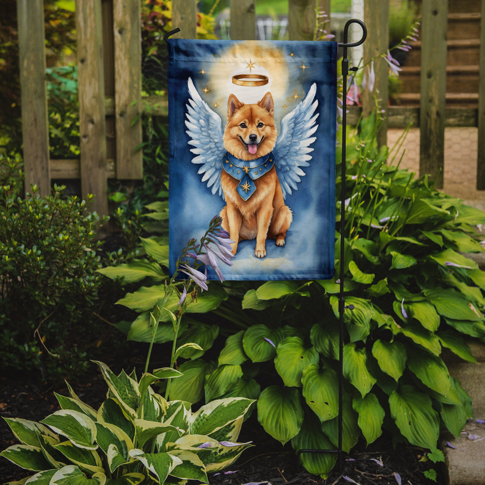 Finnish Spitz My Angel Garden Flag – Memorial or Christmas Dog Angel Decor