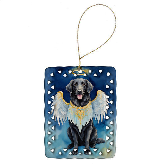 Flat-Coated Retriever My Angel Porcelain Ornament