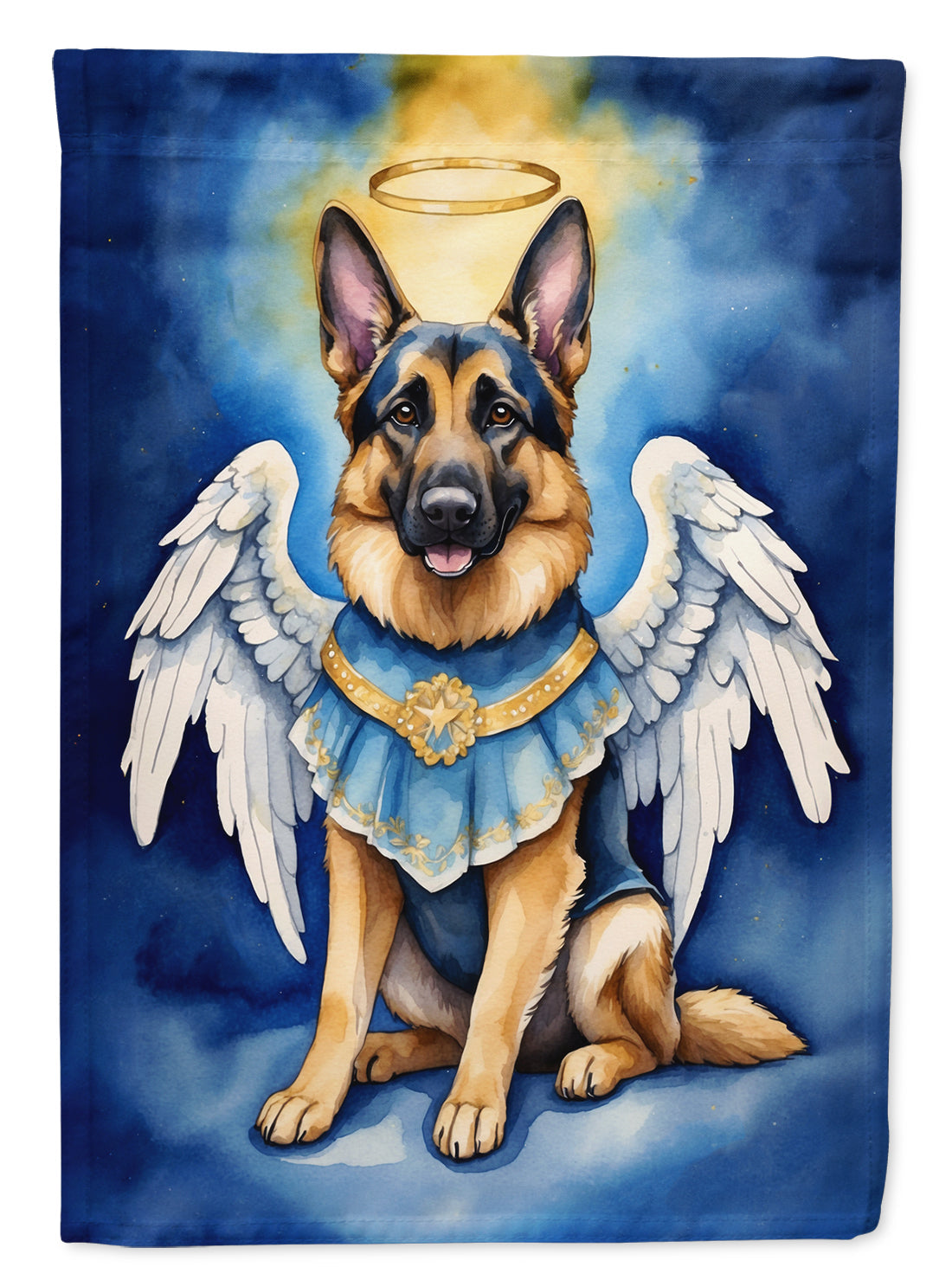 German Shepherd My Angel Garden Flag – Memorial or Christmas Dog Angel Decor