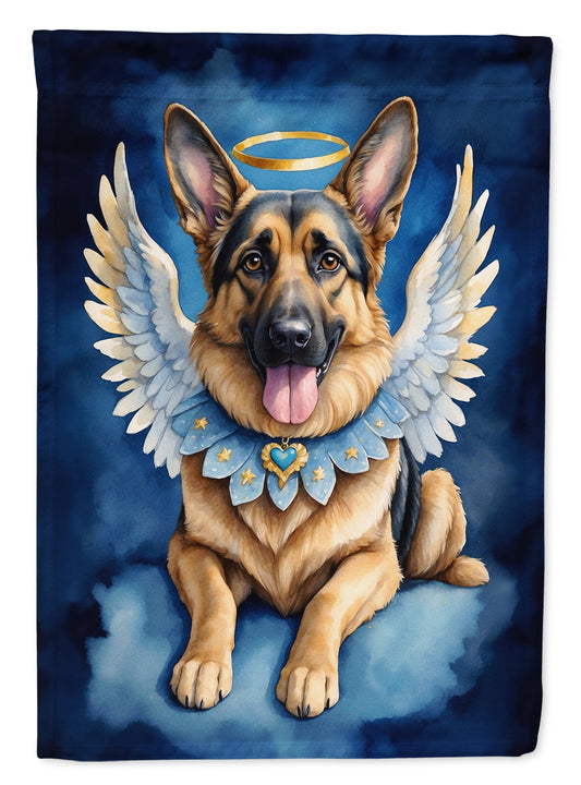 German Shepherd My Angel Garden Flag – Memorial or Christmas Dog Angel Decor